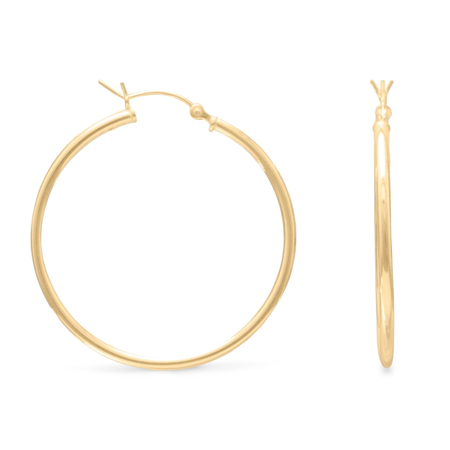 2mm x 50mm Gold Plated Click Hoop