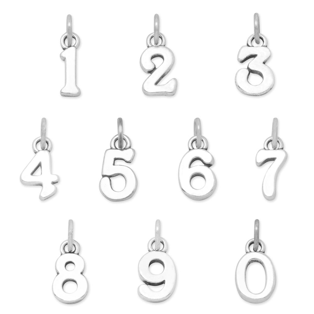 Oxidized Number Charms (0-9)