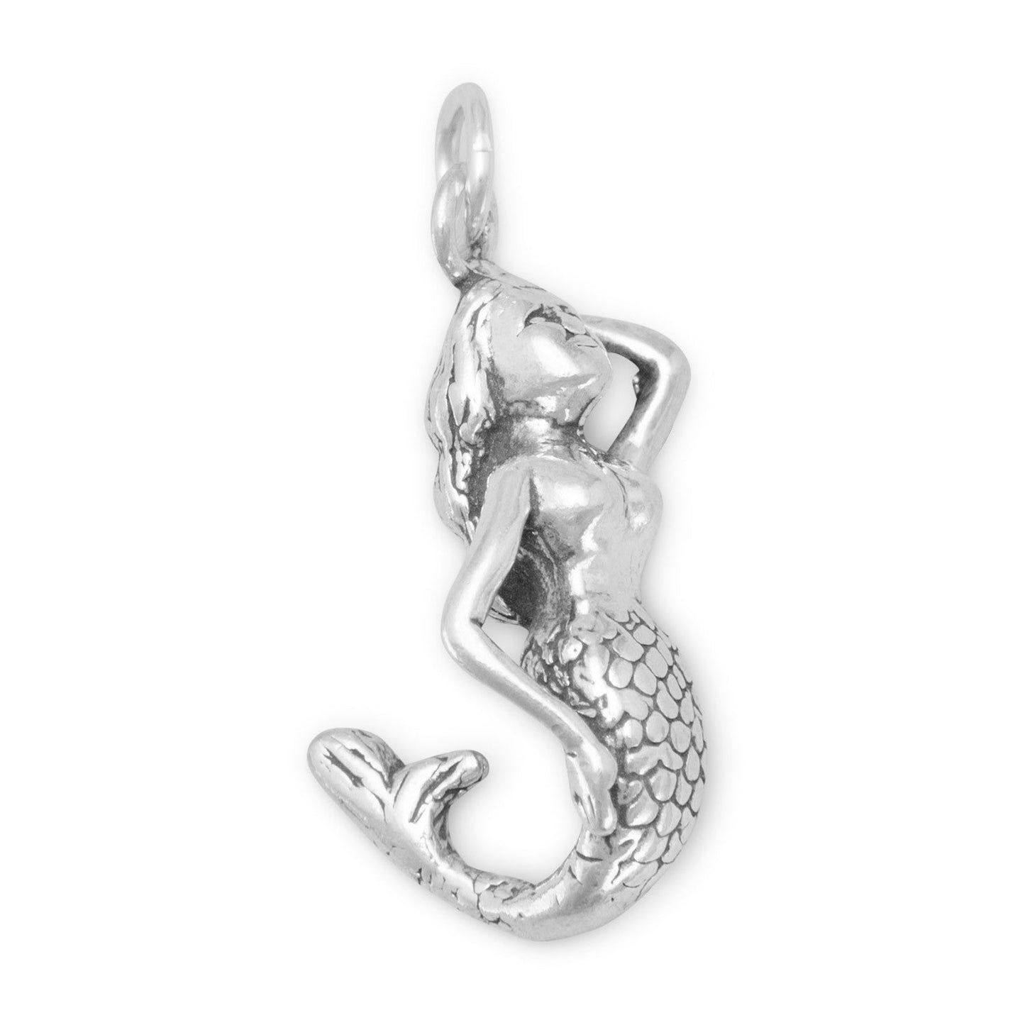 Oxidized Mermaid Charm