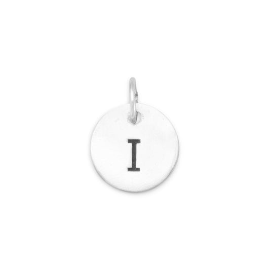 Oxidized Initial "I" Charm