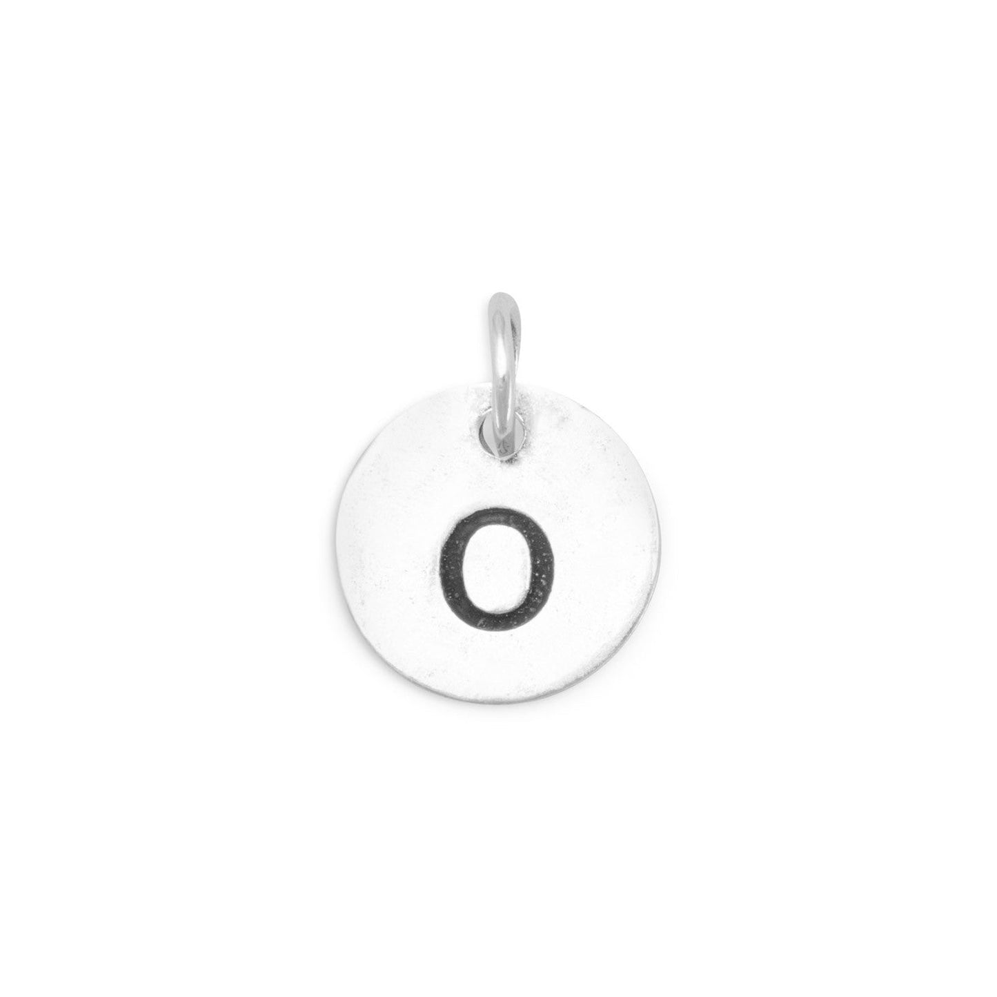 Oxidized Initial "O" Charm