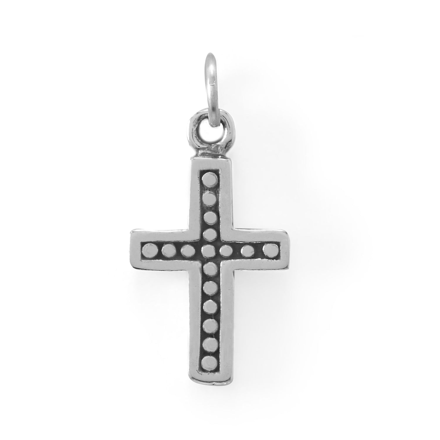 Oxidized Cross Charm