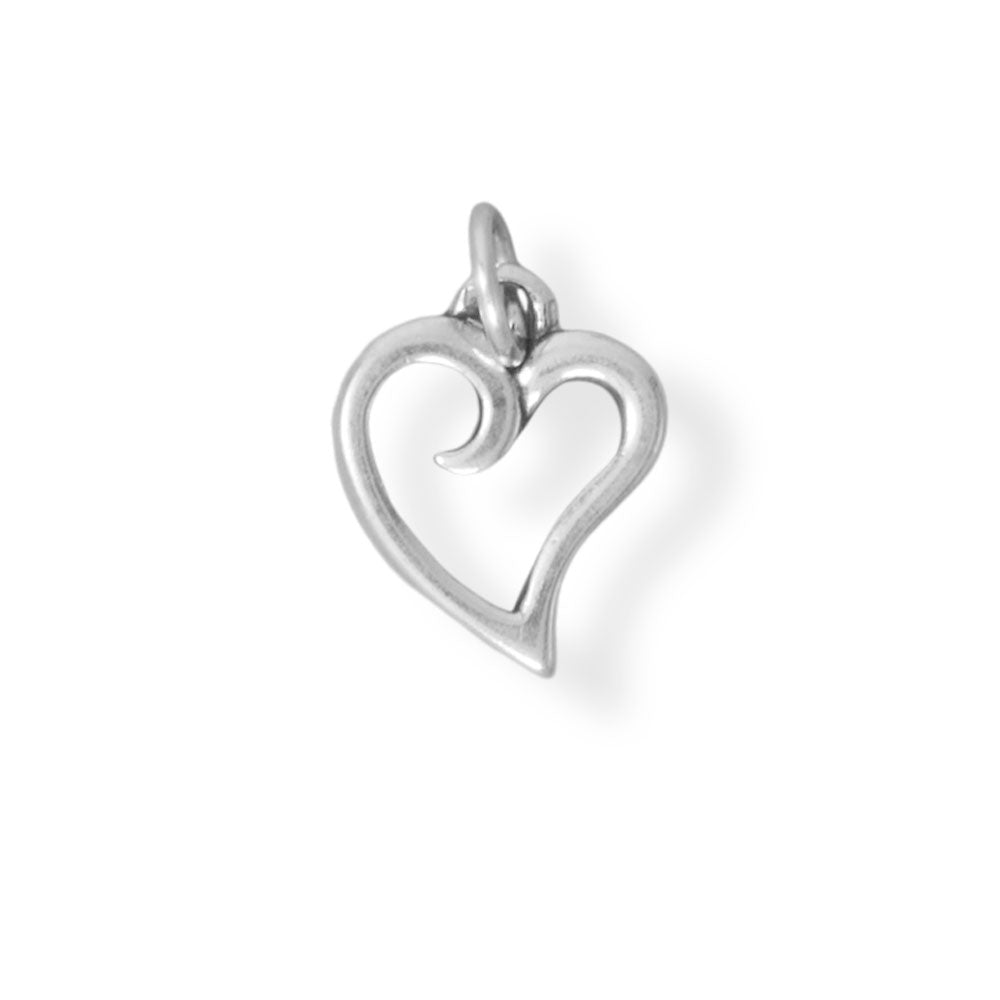 Stylized Heart Outline Charm