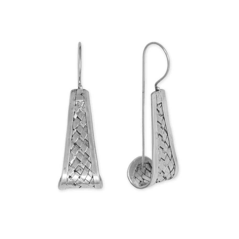 Long Hand Woven Bali Earrings